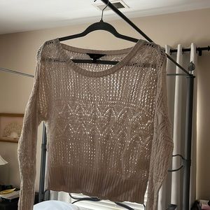 Cropped cream sweater